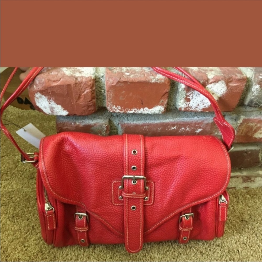 JONES NEW YORK Red Leather Bag